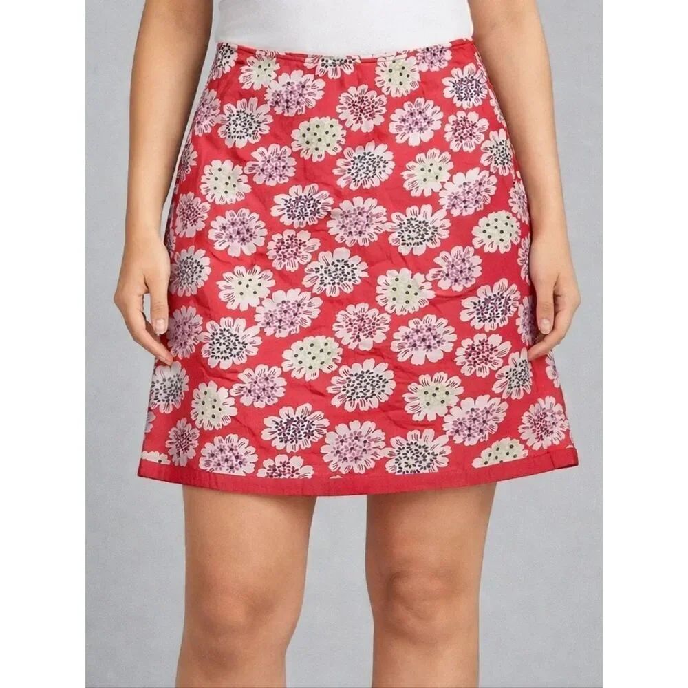 Boden Floral Cotton Flattering A-line Skirt Size 18R Fully Lined Preppy